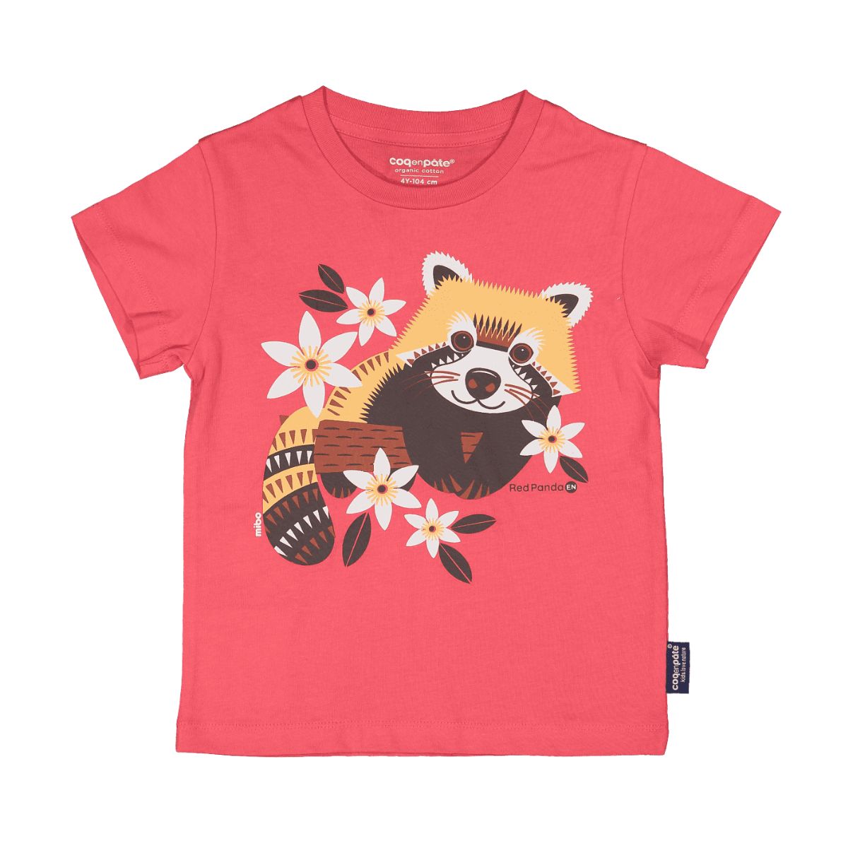 T-shirt junior panda rosso